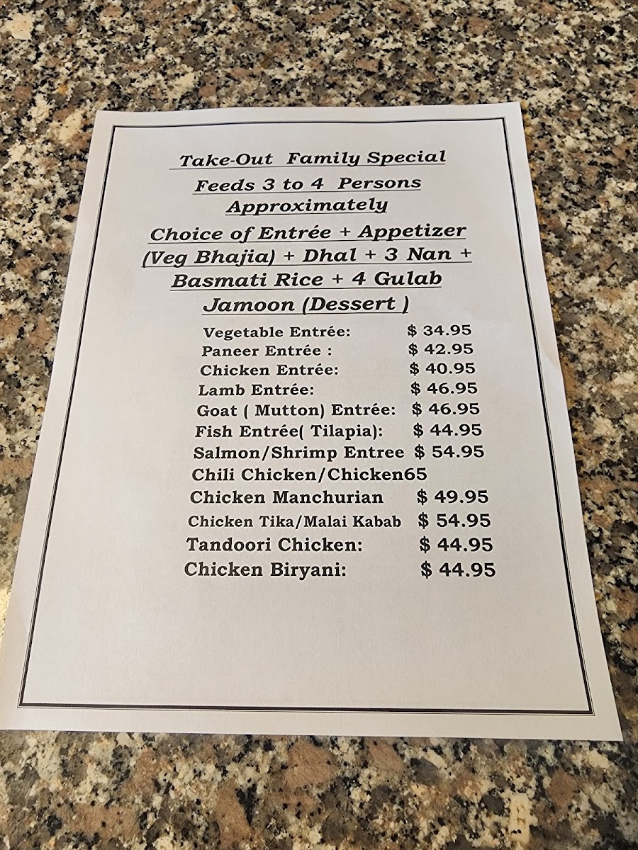 Menu - Bombay Grill photo 1