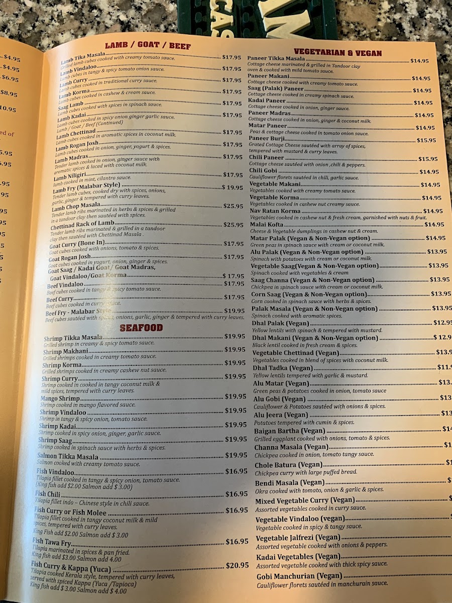 Menu - Bombay Grill photo 3
